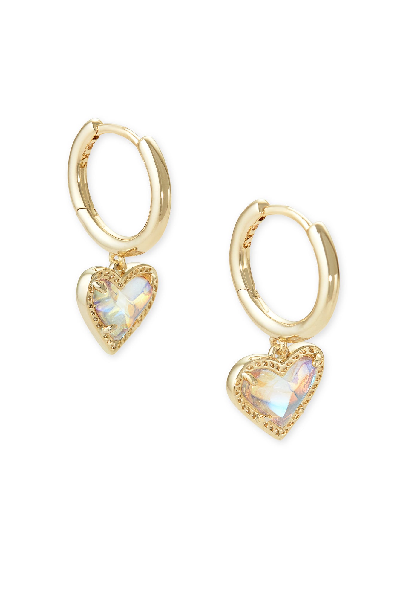 Ari Heart Huggie Earrings-Earrings-Vixen Collection, Day Spa and Women's Boutique Located in Seattle, Washington