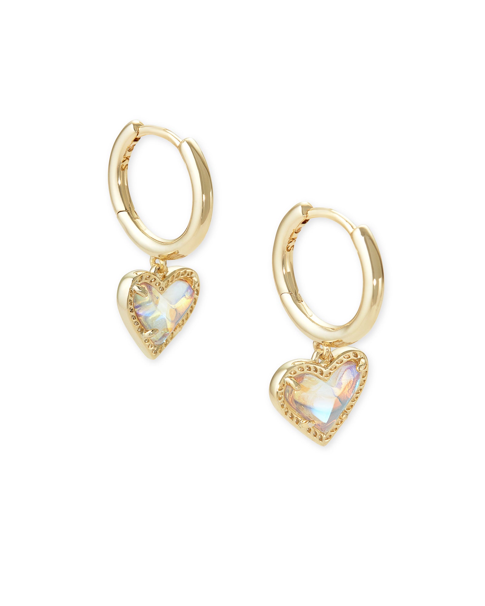 Ari Heart Huggie Earrings-Earrings-Vixen Collection, Day Spa and Women's Boutique Located in Seattle, Washington