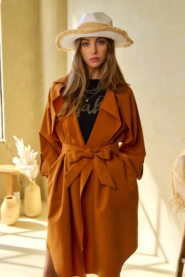 Terra Layering Trench Coat-Coats-Vixen Collection, Day Spa and Women's Boutique Located in Seattle, Washington