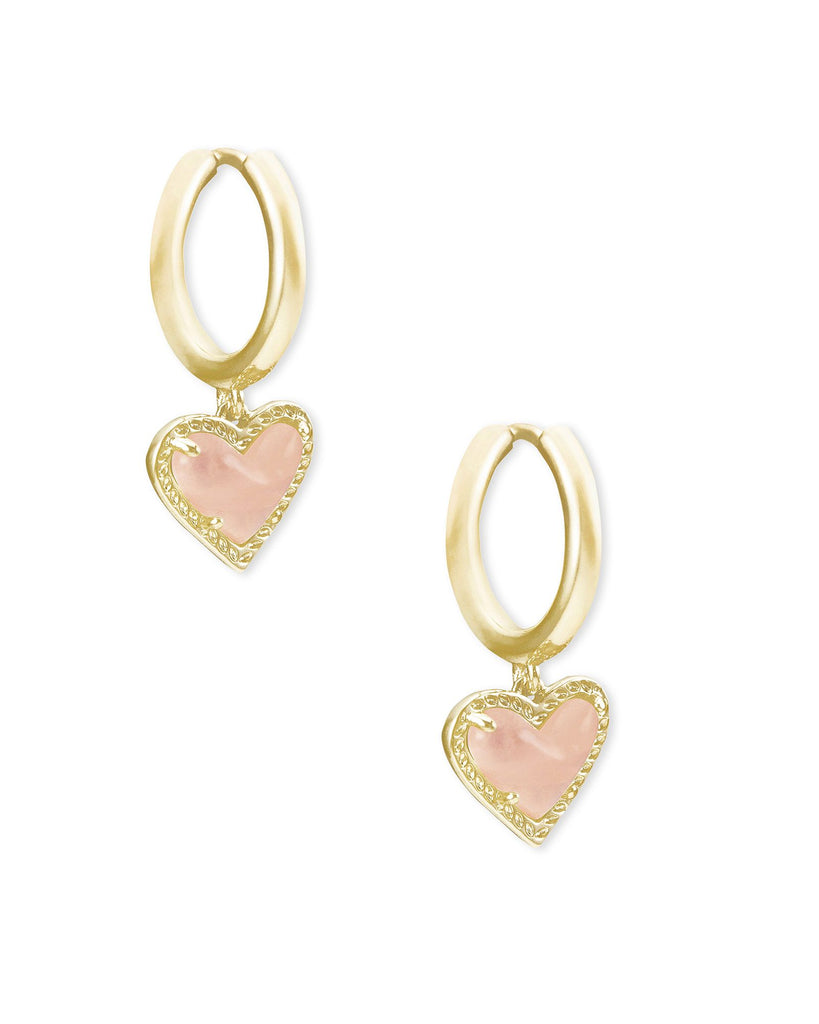 Ari Heart Huggie Earrings-Earrings-Vixen Collection, Day Spa and Women's Boutique Located in Seattle, Washington
