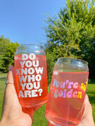 Harry Styles You’re So Golden Beer Can Shaped Glass-Drinkware-Vixen Collection, Day Spa and Women's Boutique Located in Seattle, Washington