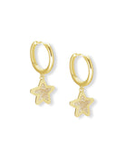 Jae Star Huggie Earrings-Earrings-Vixen Collection, Day Spa and Women's Boutique Located in Seattle, Washington