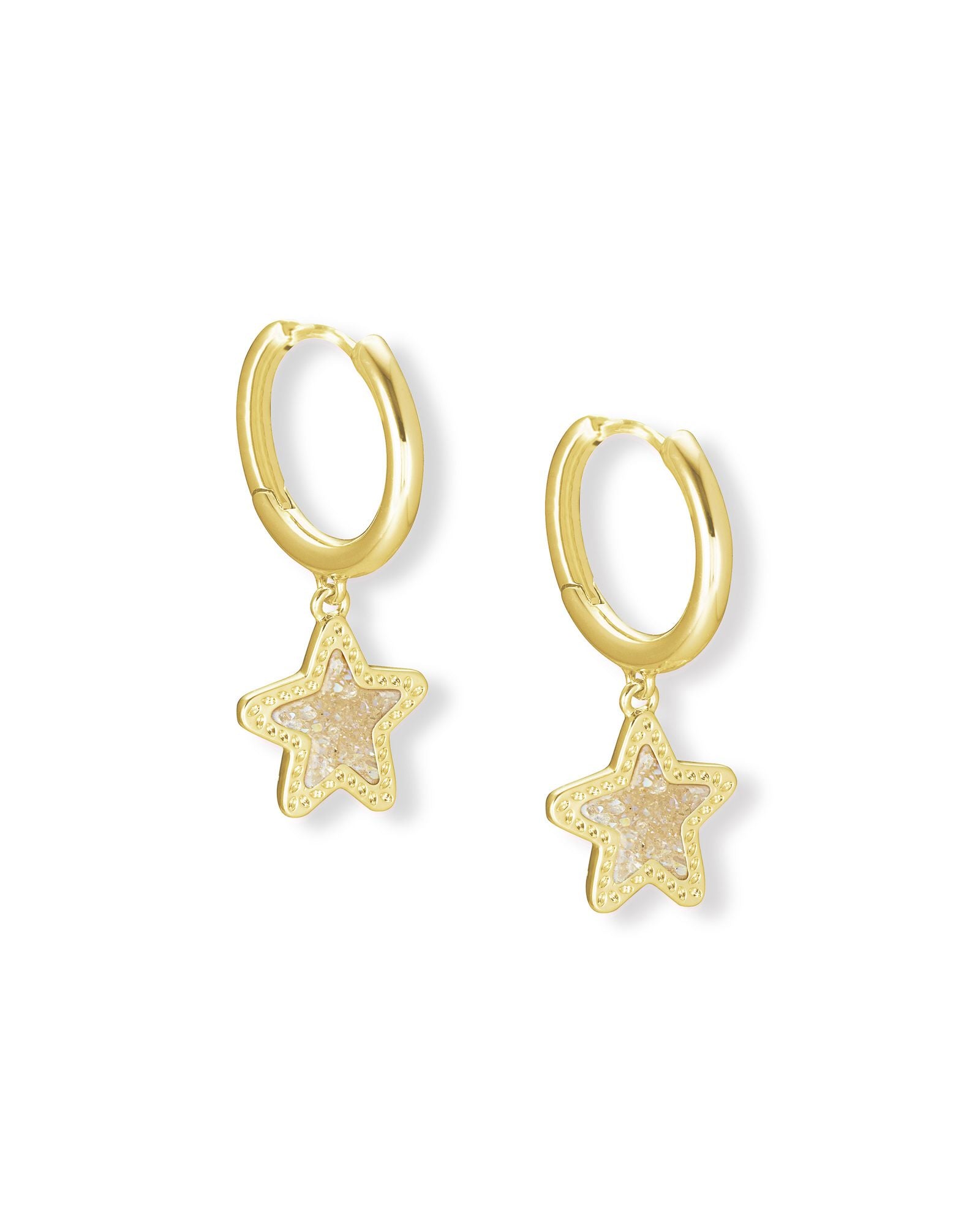 Jae Star Huggie Earrings-Earrings-Vixen Collection, Day Spa and Women's Boutique Located in Seattle, Washington