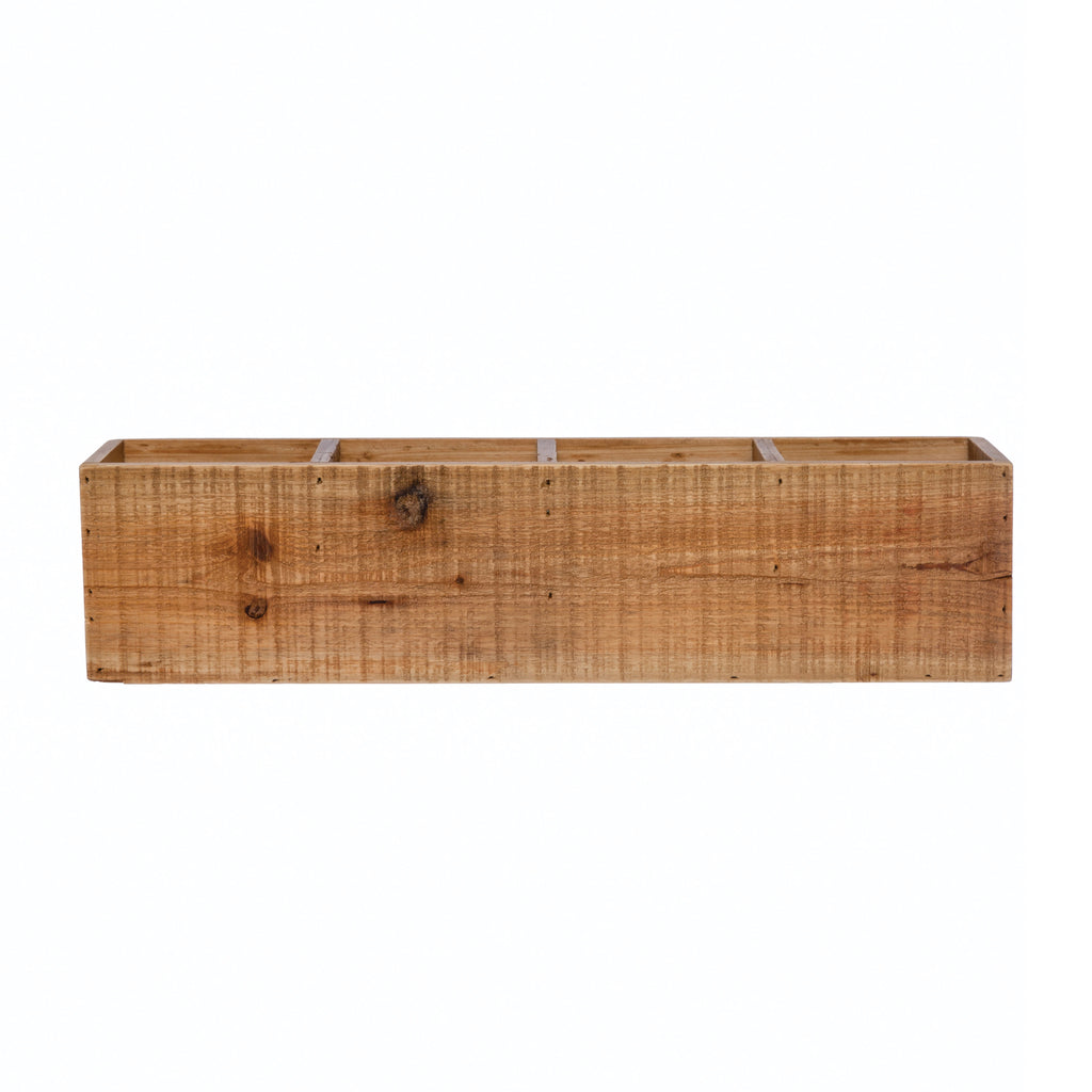 Fir Wood Wall Container, 4 Sections-Home Decor-Vixen Collection, Day Spa and Women's Boutique Located in Seattle, Washington