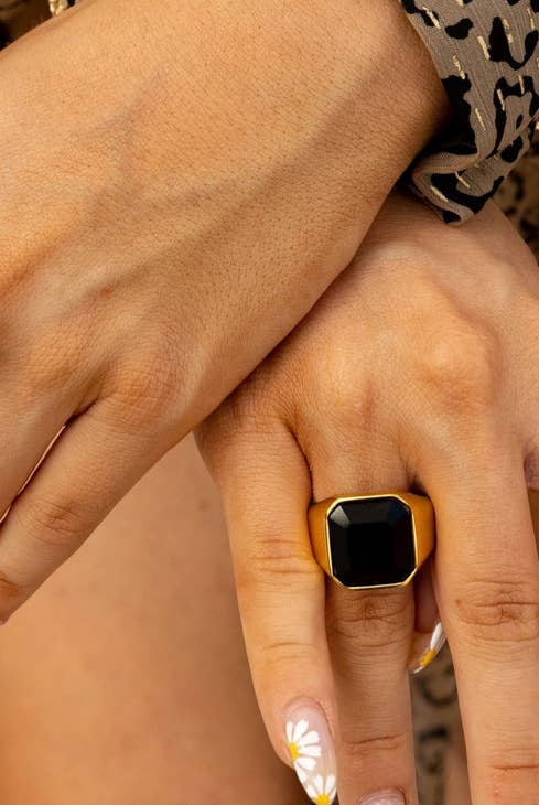 Ora Onyx Ring-Rings-Vixen Collection, Day Spa and Women's Boutique Located in Seattle, Washington