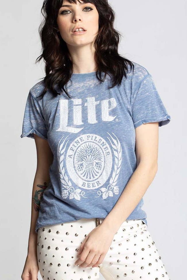 Miller Lite Vintage Tee-Short Sleeves-Vixen Collection, Day Spa and Women's Boutique Located in Seattle, Washington