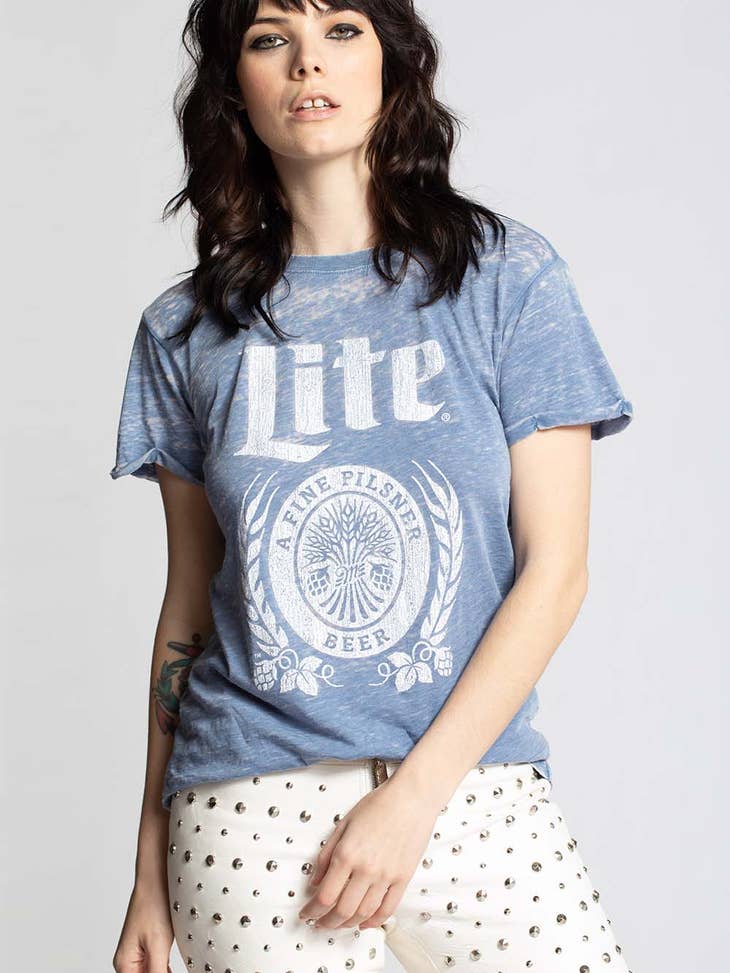 Miller Lite Vintage Tee-Short Sleeves-Vixen Collection, Day Spa and Women's Boutique Located in Seattle, Washington