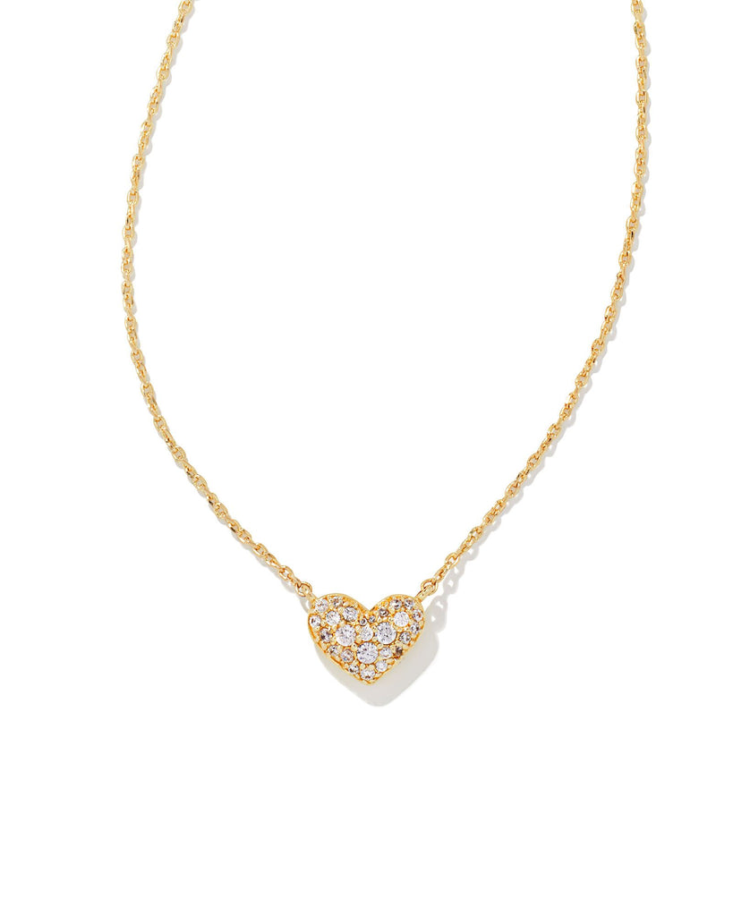 Ari Pave Heart Necklace-Necklaces-Vixen Collection, Day Spa and Women's Boutique Located in Seattle, Washington