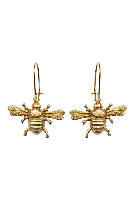 Gold Wee Bee Earrings-Earrings-Vixen Collection, Day Spa and Women's Boutique Located in Seattle, Washington