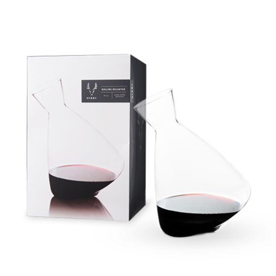 Rolling Crystal Wine Decanter by Viski®-Home Decor-Vixen Collection, Day Spa and Women's Boutique Located in Seattle, Washington