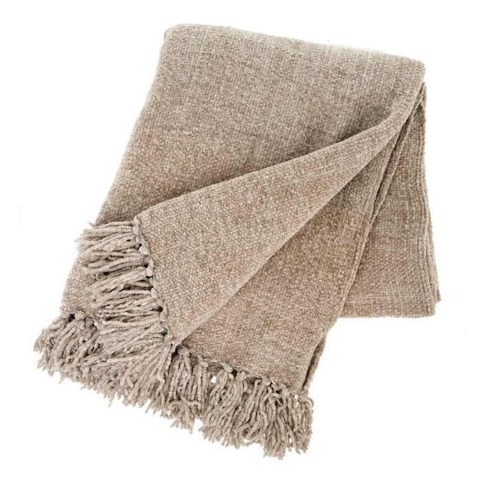 Palisades Chenille Throw, Silver-Throw Blankets-Vixen Collection, Day Spa and Women's Boutique Located in Seattle, Washington