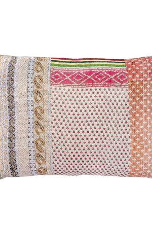Kantha Cloth Printed Pillow-Pillows-Vixen Collection, Day Spa and Women's Boutique Located in Seattle, Washington