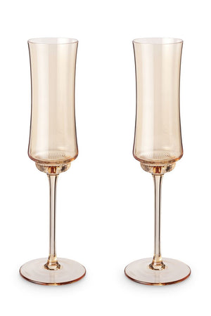 Tulip Champagne Flute in Amber by Twine Living-Glasswares-Vixen Collection, Day Spa and Women's Boutique Located in Seattle, Washington