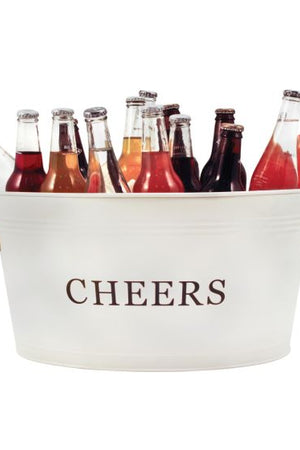 Cheers Galvanized Metal Tub by Twine®-Home + Gifts-Vixen Collection, Day Spa and Women's Boutique Located in Seattle, Washington