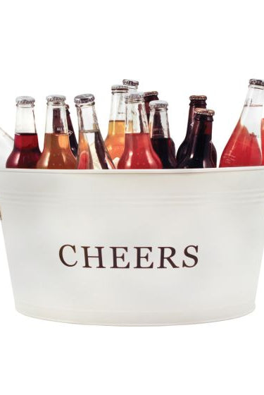Cheers Galvanized Metal Tub by Twine®-Home + Gifts-Vixen Collection, Day Spa and Women's Boutique Located in Seattle, Washington