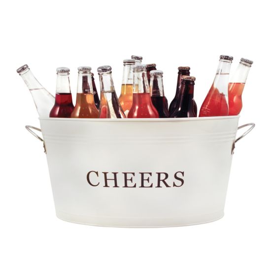 Cheers Galvanized Metal Tub by Twine®-Home + Gifts-Vixen Collection, Day Spa and Women's Boutique Located in Seattle, Washington