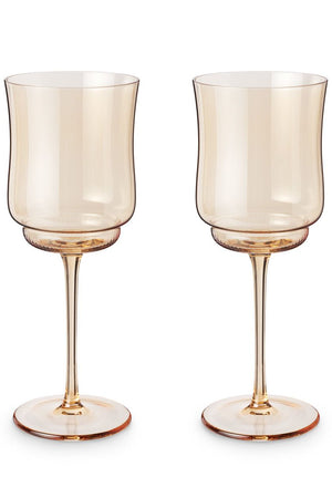 Tulip Stemmed Wine Glass in Amber by Twine Living-Home Decor-Vixen Collection, Day Spa and Women's Boutique Located in Seattle, Washington