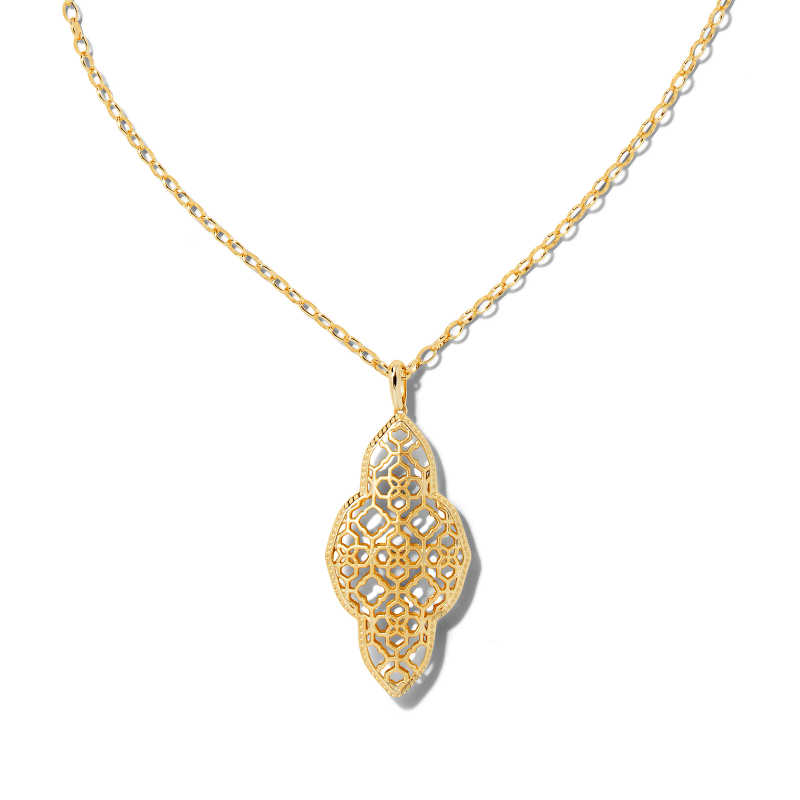 Abbie Long Pendant Necklace in Gold-Necklaces-Vixen Collection, Day Spa and Women's Boutique Located in Seattle, Washington
