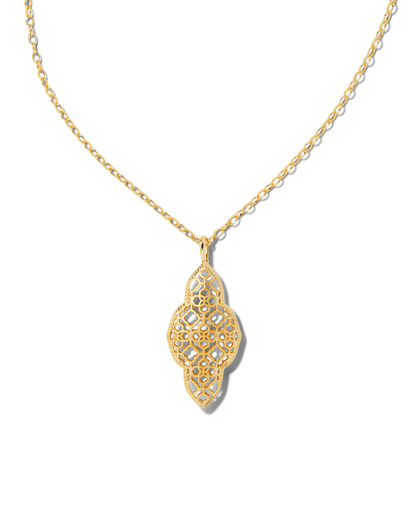 Abbie Long Pendant Necklace in Gold-Necklaces-Vixen Collection, Day Spa and Women's Boutique Located in Seattle, Washington