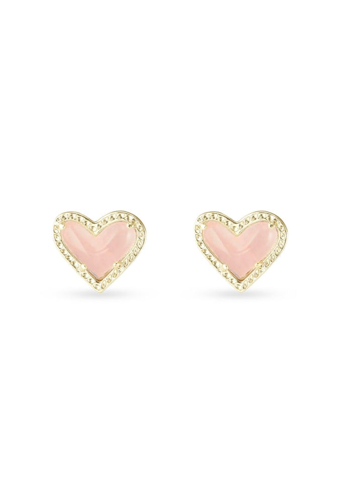 Ari Heart Stud Earrings-Earrings-Vixen Collection, Day Spa and Women's Boutique Located in Seattle, Washington