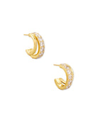 Livy Gold Huggie Earrings-Earrings-Vixen Collection, Day Spa and Women's Boutique Located in Seattle, Washington