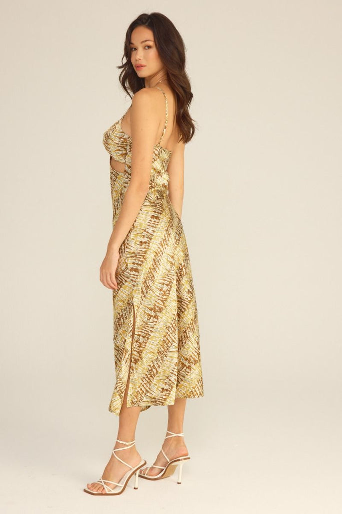 Boogie Nights Cut Out Midi Dress-Dresses-Vixen Collection, Day Spa and Women's Boutique Located in Seattle, Washington
