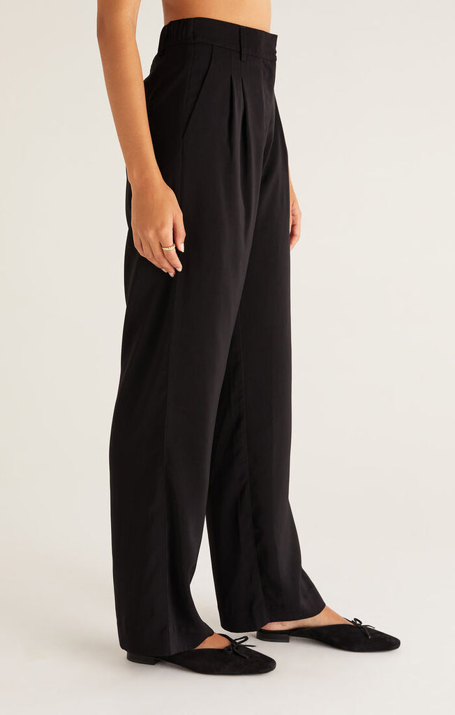 Lucy Twill Pant, Black-Pants-Vixen Collection, Day Spa and Women's Boutique Located in Seattle, Washington