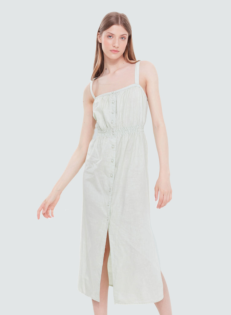Classic Chemise Midi Dress-Dresses-Vixen Collection, Day Spa and Women's Boutique Located in Seattle, Washington