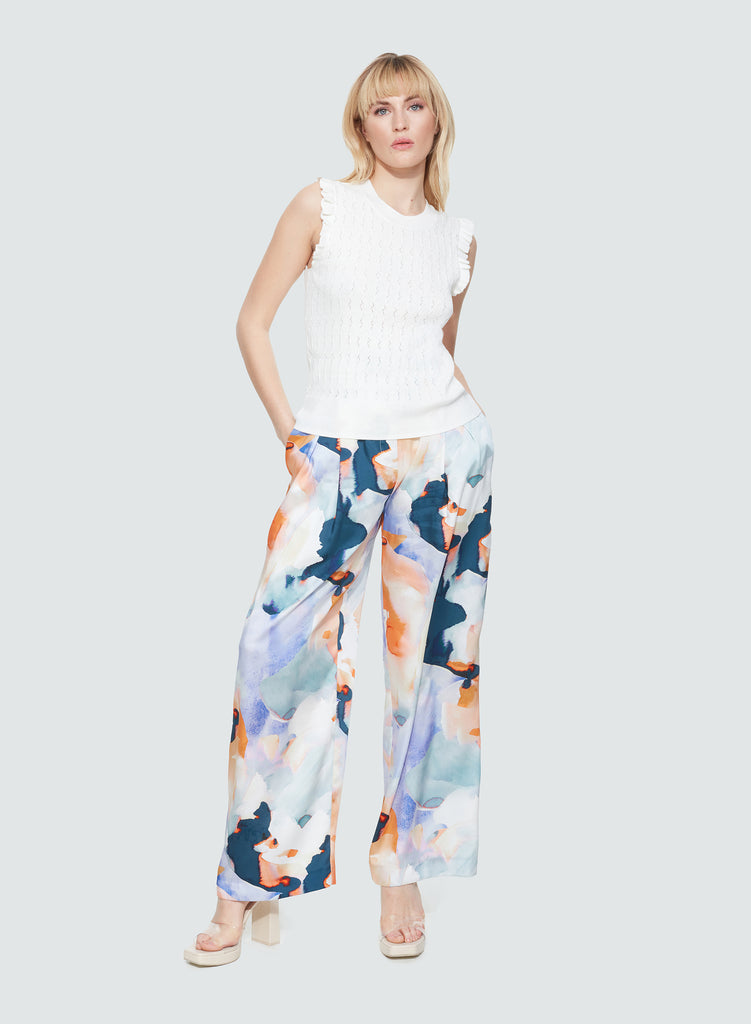 Water Colour Palazzo Pant-Pants-Vixen Collection, Day Spa and Women's Boutique Located in Seattle, Washington