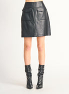 Raven Leather Mini Skirt-Skirts-Vixen Collection, Day Spa and Women's Boutique Located in Seattle, Washington