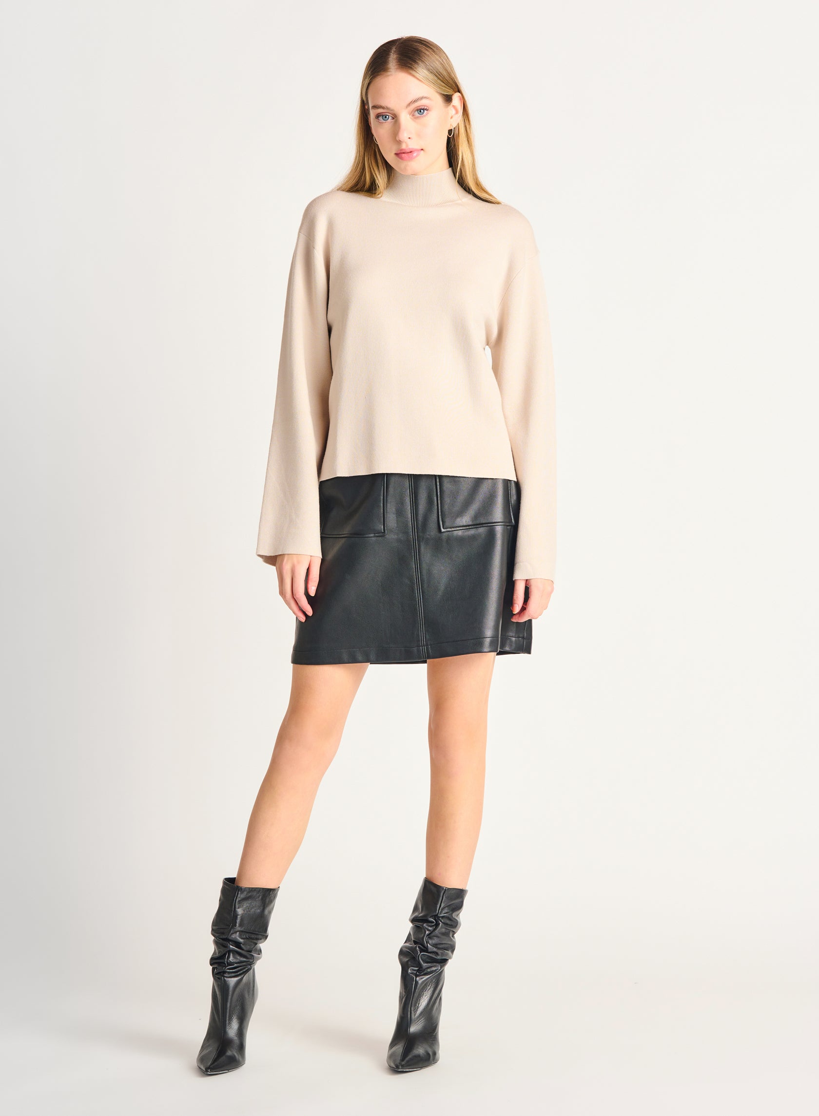 Raven Leather Mini Skirt-Skirts-Vixen Collection, Day Spa and Women's Boutique Located in Seattle, Washington