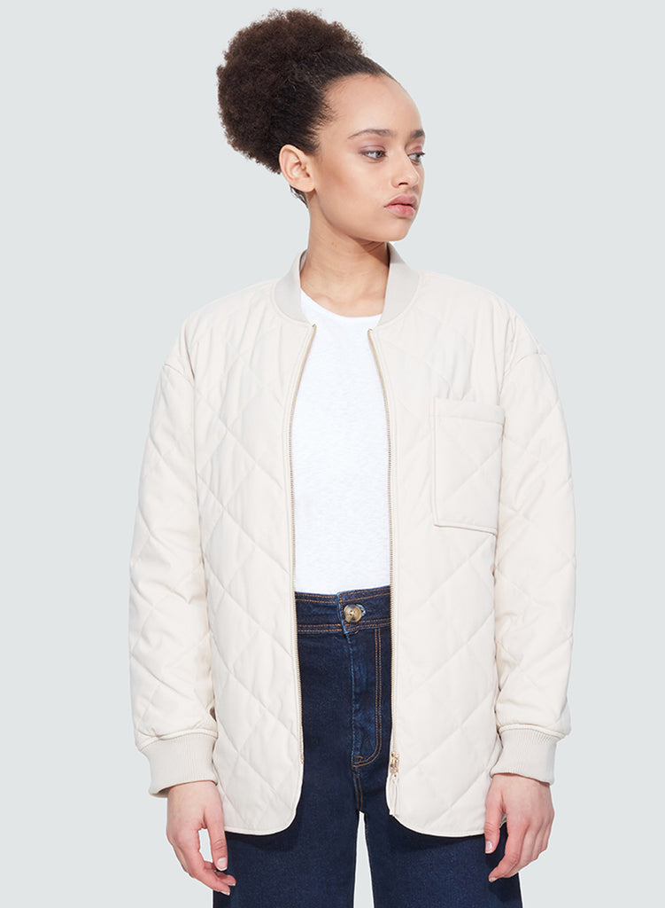 Quilted Bomber Jacket-Outerwear-Vixen Collection, Day Spa and Women's Boutique Located in Seattle, Washington