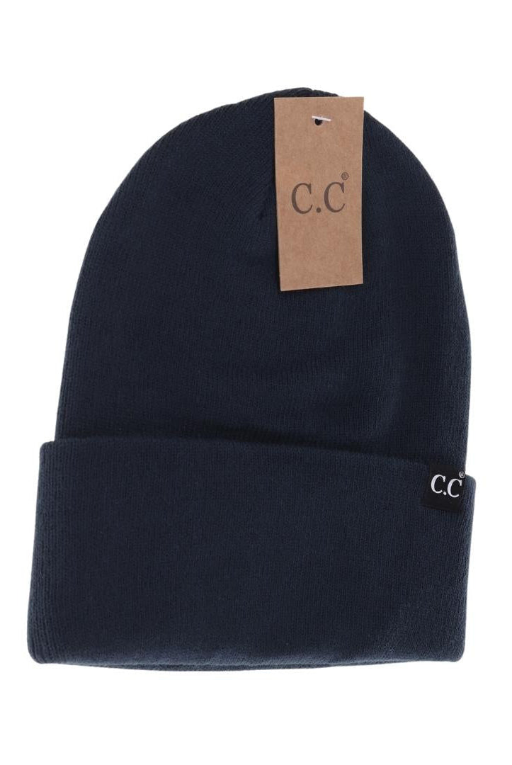 Unisex Wide Cuff C.C Beanie-Hats-Vixen Collection, Day Spa and Women's Boutique Located in Seattle, Washington