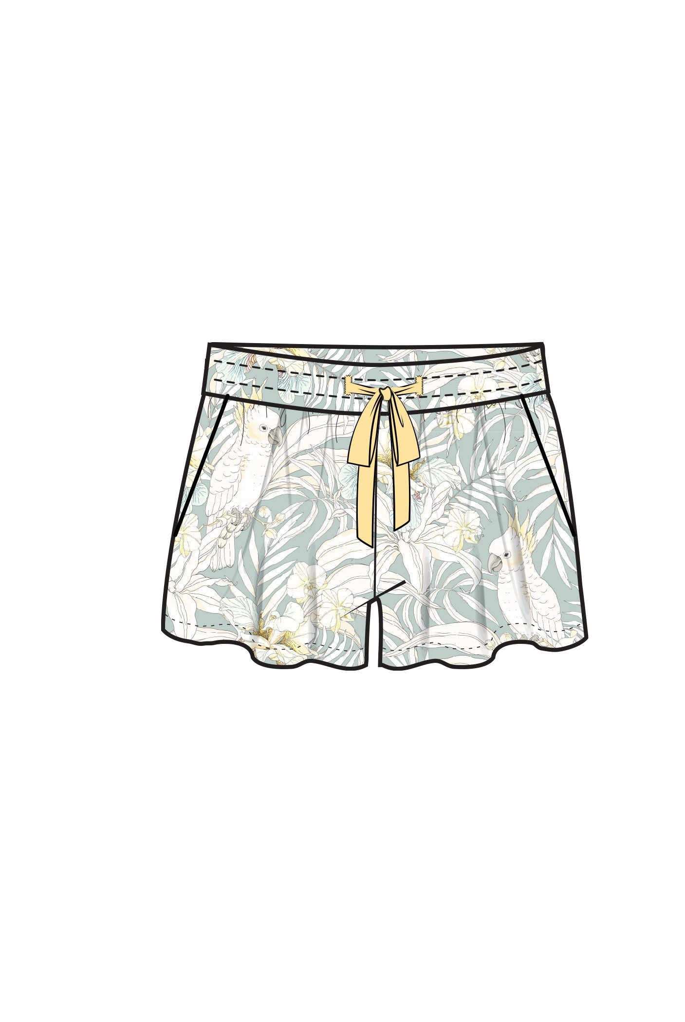 Nature Walk Shorts-Loungewear Bottoms-Vixen Collection, Day Spa and Women's Boutique Located in Seattle, Washington