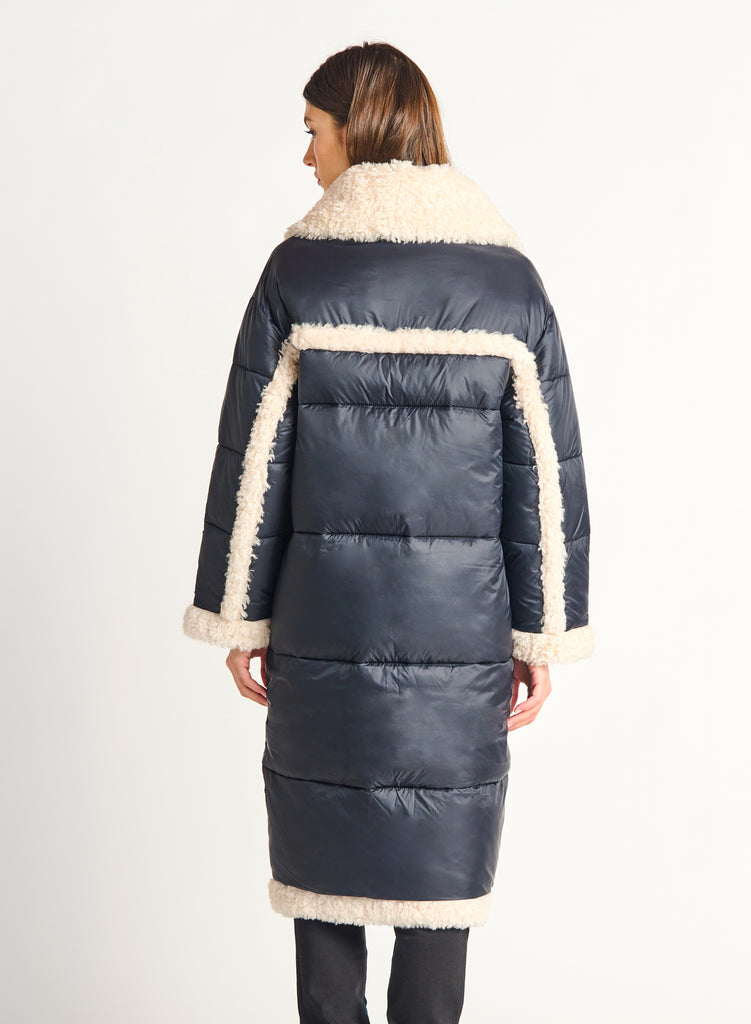 Sherpa Detail Puffer Coat-Outerwear-Vixen Collection, Day Spa and Women's Boutique Located in Seattle, Washington