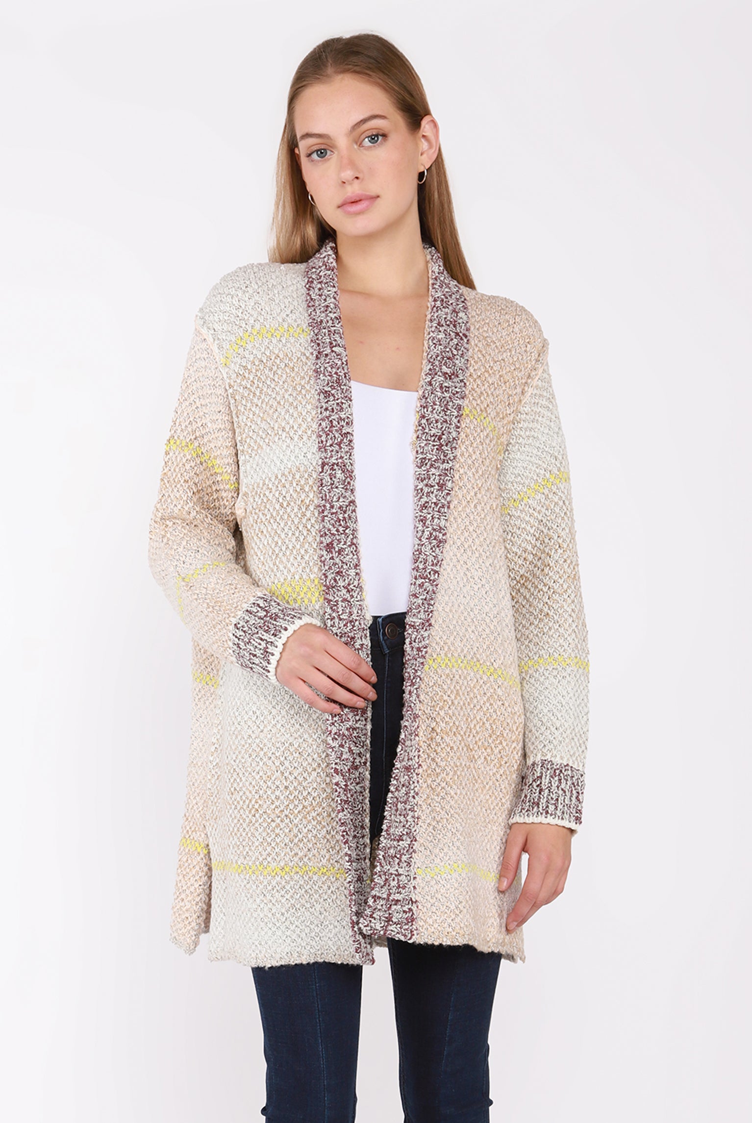 Patchwork Multi Colored Cardigan-Cardigans-Vixen Collection, Day Spa and Women's Boutique Located in Seattle, Washington