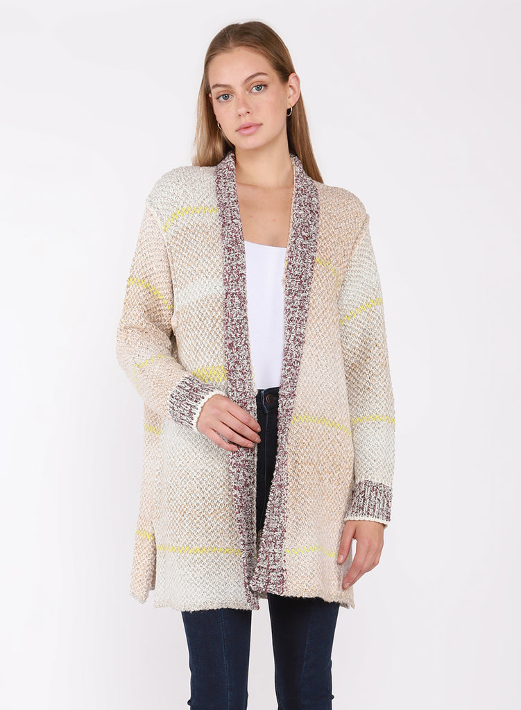 Patchwork Multi Colored Cardigan-Cardigans-Vixen Collection, Day Spa and Women's Boutique Located in Seattle, Washington